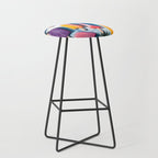 Nothing is Impopsicle. Rainbow Popsicles Fun Colorful Food, Ice Cream Ice Candy Celebration, Tropical Palm Summer Happy Positivity, Joy Cold Eclectic Boho Stool Gallery Image 1