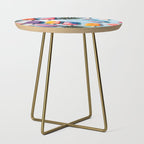 Nothing is Impopsicle. Rainbow Popsicles Fun Colorful Food, Ice Cream Ice Candy Celebration, Tropical Palm Summer Happy Positivity, Joy Cold Eclectic Boho Side Table Gallery Image 1