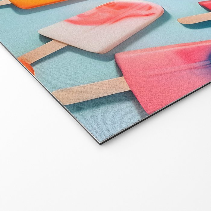 Nothing is Impopsicle. Rainbow Popsicles Fun Colorful Food, Ice Cream Ice Candy Celebration, Tropical Palm Summer Happy Positivity, Joy Cold Eclectic Boho Welcome Mat Gallery Image 2