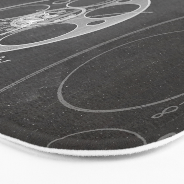 Film Reel Patent - Classic Cinema Art - Black Chalkboard Bath Mat Gallery Image 3