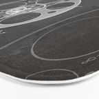 Film Reel Patent - Classic Cinema Art - Black Chalkboard Bath Mat Gallery Image 3