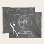 Film Reel Patent - Classic Cinema Art - Black Chalkboard Placemat Gallery Image 1