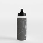 Film Reel Patent - Classic Cinema Art - Black Chalkboard Water Bottle Gallery Image 3