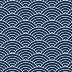 Japanese Waves Pattern Dark Blue Coffee Mug Gallery Image 2