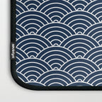 Japanese Waves Pattern Dark Blue Laptop Sleeve Gallery Image 3
