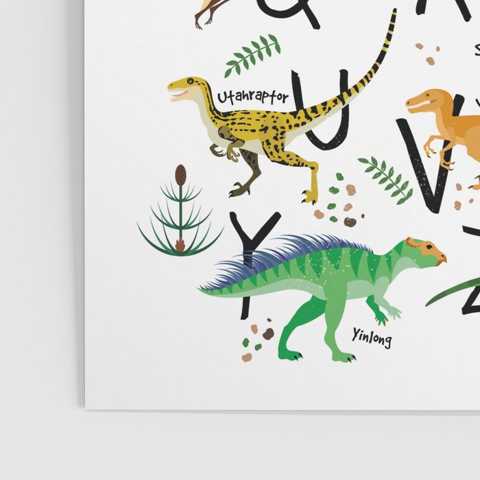 Colorful dinosaur alphabet Poster Gallery Image 3