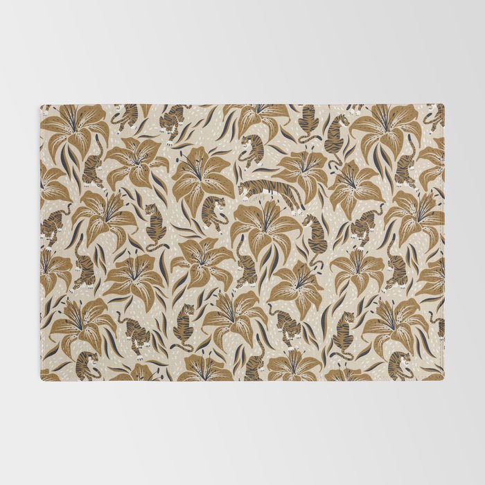 Tigers & Tiger Lilies - Neutral Rug Gallery Image 2