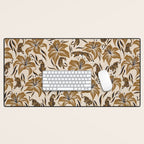 Tigers & Tiger Lilies - Neutral Desk Mat Gallery Image 1
