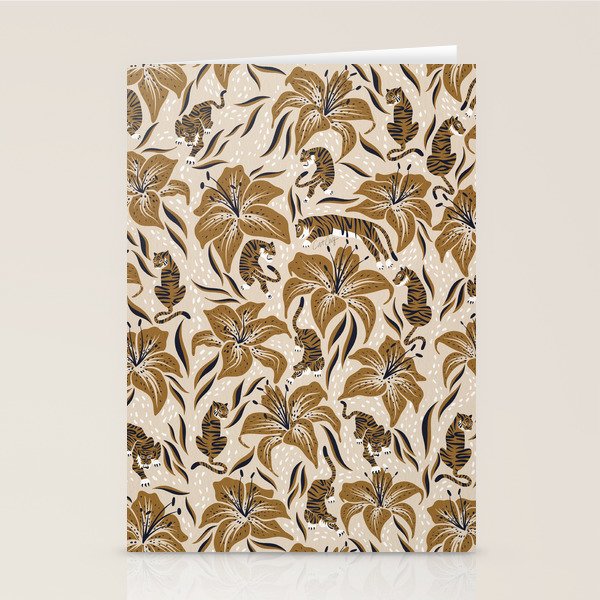 Tigers & Tiger Lilies - Neutral Stationery Card Gallery Image 2
