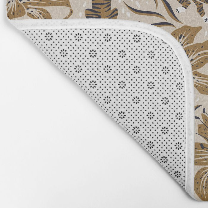 Tigers & Tiger Lilies - Neutral Bath Mat Gallery Image 2
