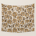 Tigers & Tiger Lilies - Neutral Wall Tapestry Gallery Image 4