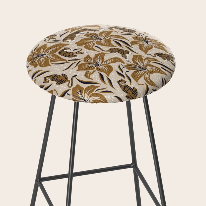 Tigers & Tiger Lilies - Neutral Stool Gallery Image 2