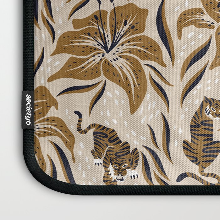 Tigers & Tiger Lilies - Neutral Laptop Sleeve Gallery Image 3