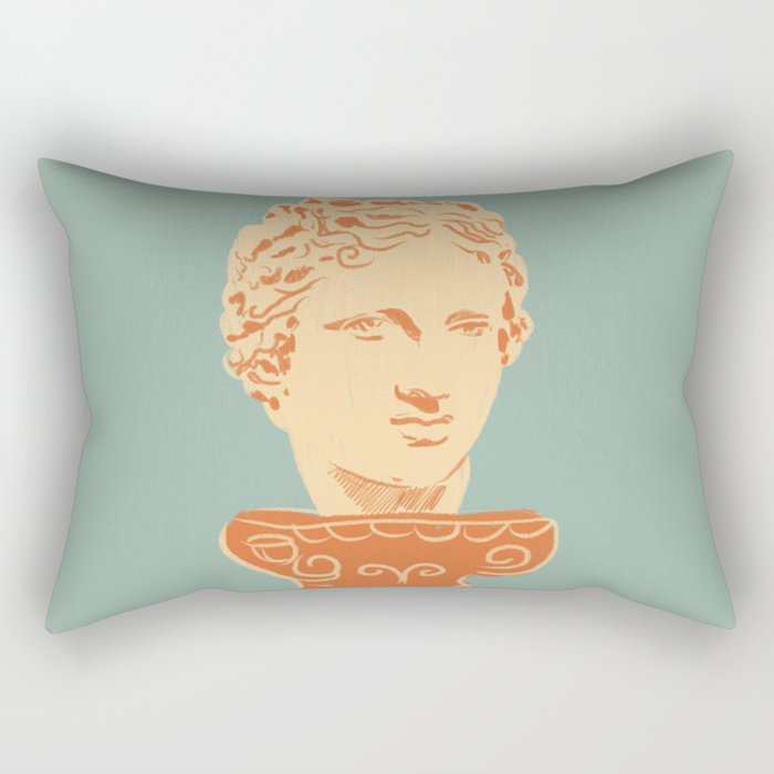 Head on pedestal Rectangular Pillow Gallery Image 1