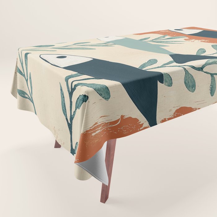 Three Swimming Fish Tablecloth Gallery Image 1