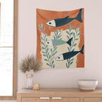 Three Swimming Fish Wall Tapestry Gallery Image 2