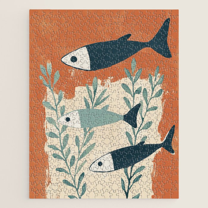 Three Swimming Fish Jigsaw Puzzle Gallery Image 1