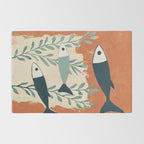 Three Swimming Fish Rug Gallery Image 2