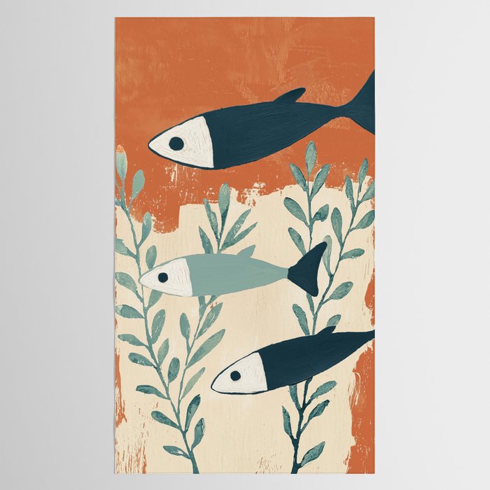Three Swimming Fish Tablecloth Gallery Image 2
