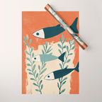 Three Swimming Fish Wrapping Paper Gallery Image 1