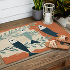 Three Swimming Fish Outdoor Rug Gallery Image 2