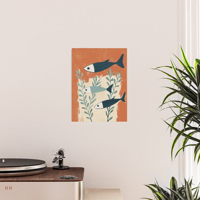 Three Swimming Fish Poster Gallery Image 2