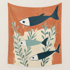 Three Swimming Fish Wall Tapestry Gallery Image 4