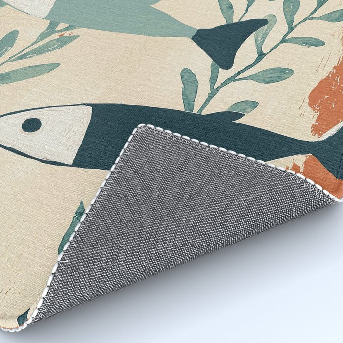 Three Swimming Fish Rug Gallery Image 4