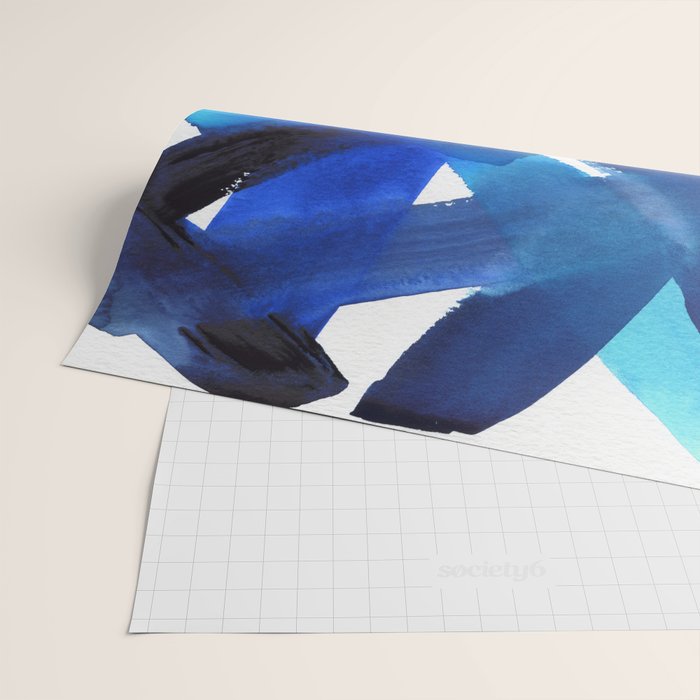 Superwatercolor Multiblue Wrapping Paper Gallery Image 2