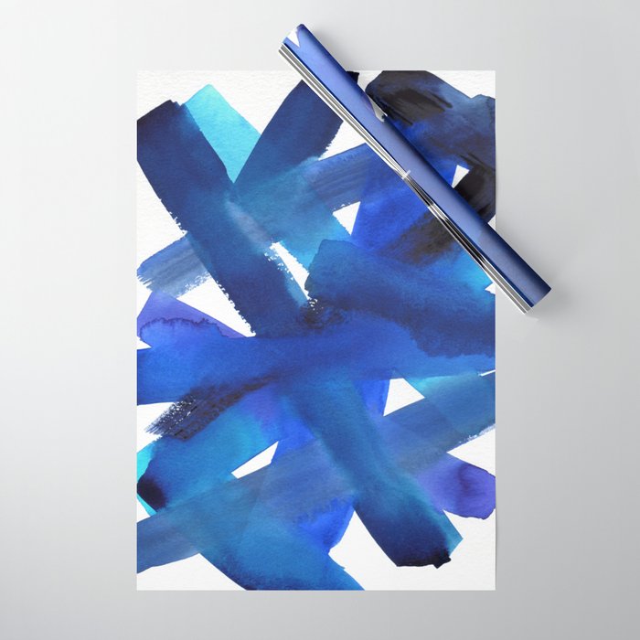 Superwatercolor Multiblue Wrapping Paper