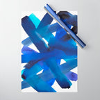 Superwatercolor Multiblue Wrapping Paper Gallery Image 1