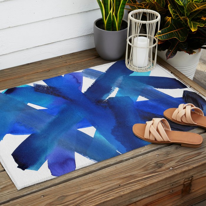 Superwatercolor Multiblue Outdoor Rug Gallery Image 2