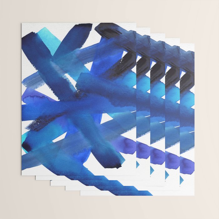 Superwatercolor Multiblue Wrapping Paper Gallery Image 3