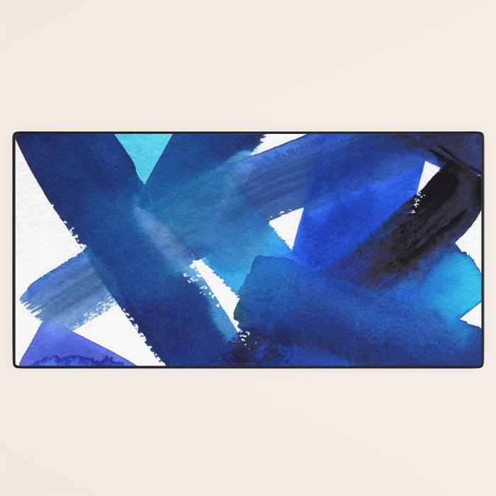 Superwatercolor Multiblue Desk Mat Gallery Image 3