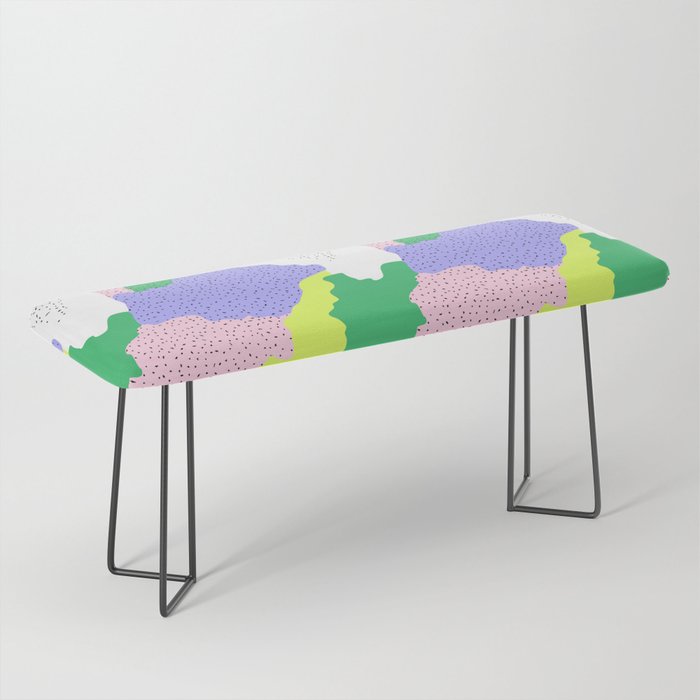 Abstract colorful retro 90s art pattern Bench Gallery Image 1