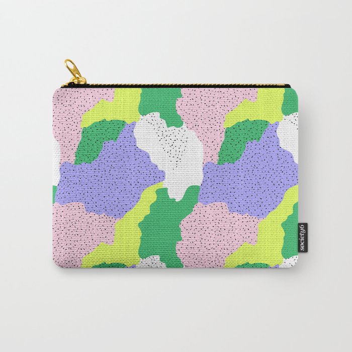Abstract colorful retro 90s art pattern Carry All Pouch Gallery Image 1