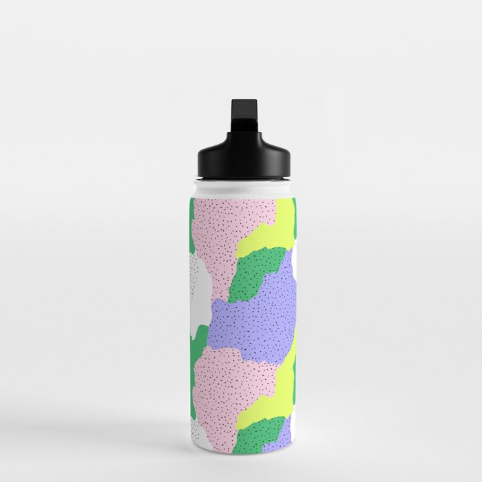 Abstract colorful retro 90s art pattern Water Bottle Gallery Image 3