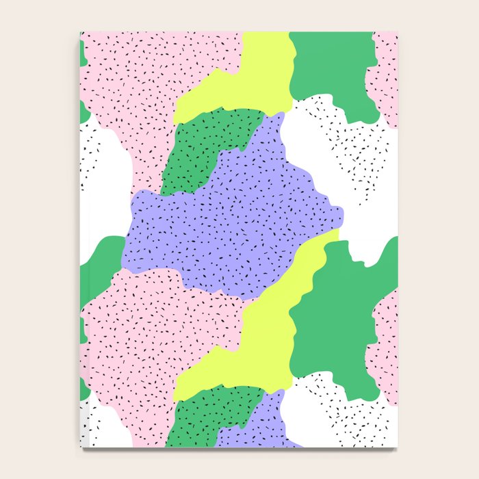 Abstract colorful retro 90s art pattern Notebook Gallery Image 4