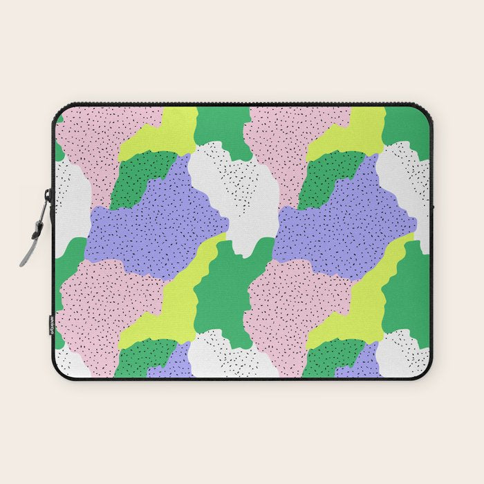 Abstract colorful retro 90s art pattern Laptop Sleeve Gallery Image 1
