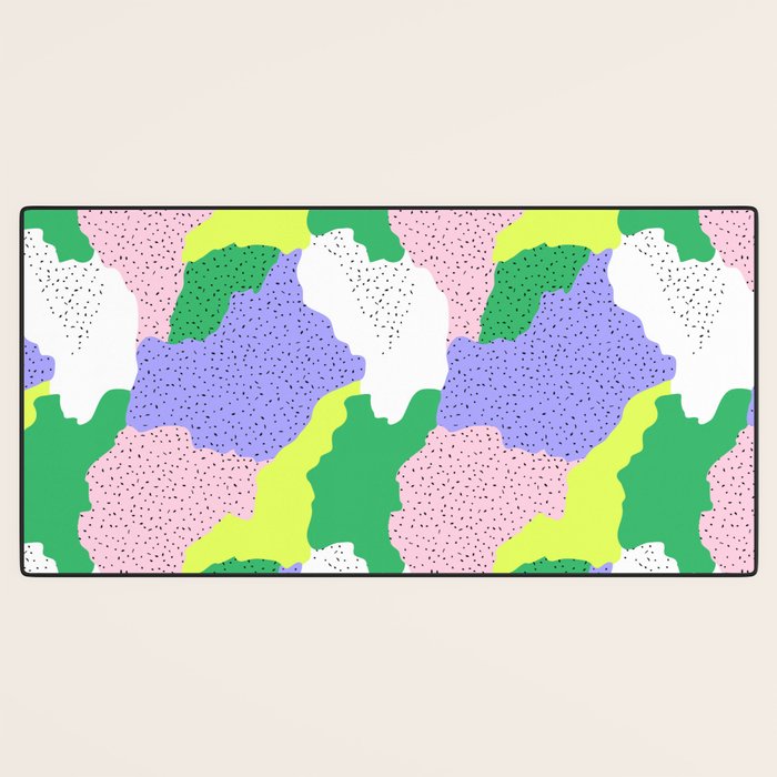 Abstract colorful retro 90s art pattern Desk Mat Gallery Image 3