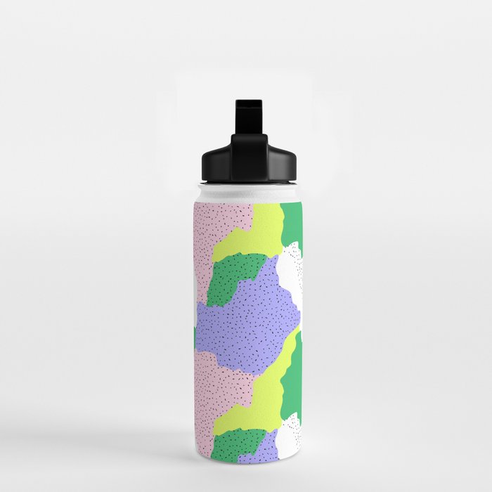 Abstract colorful retro 90s art pattern Water Bottle Gallery Image 2