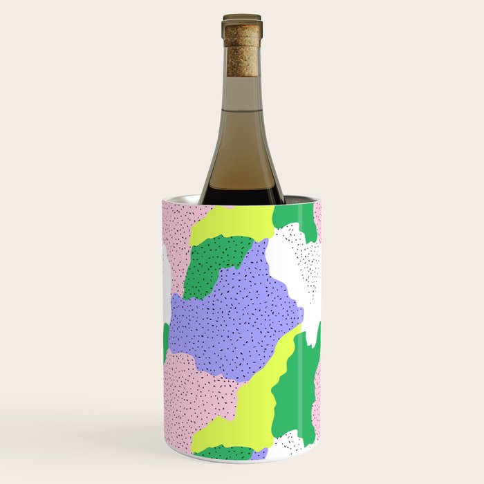 Abstract colorful retro 90s art pattern Wine Chiller Gallery Image 3