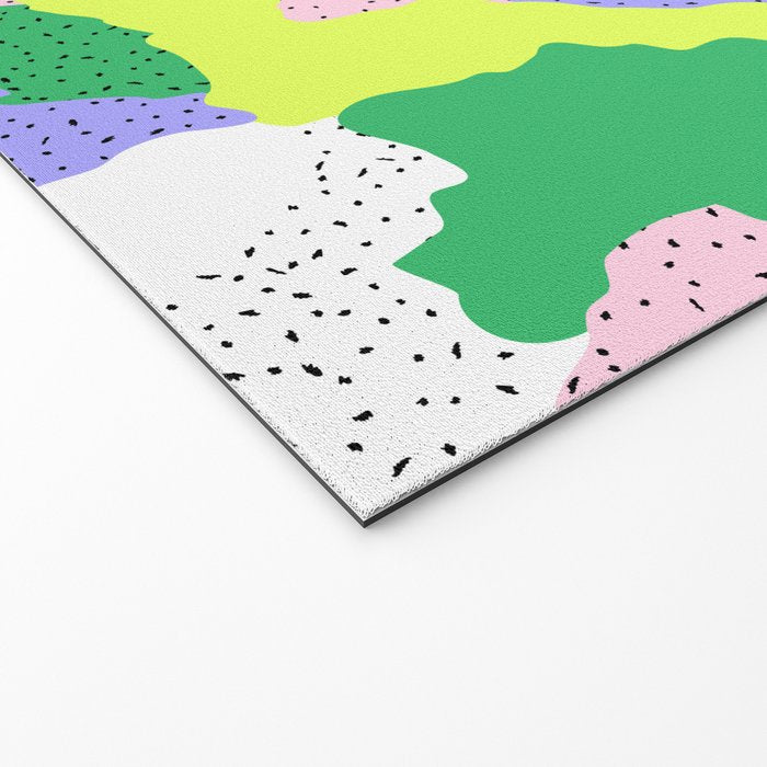 Abstract colorful retro 90s art pattern Welcome Mat Gallery Image 2