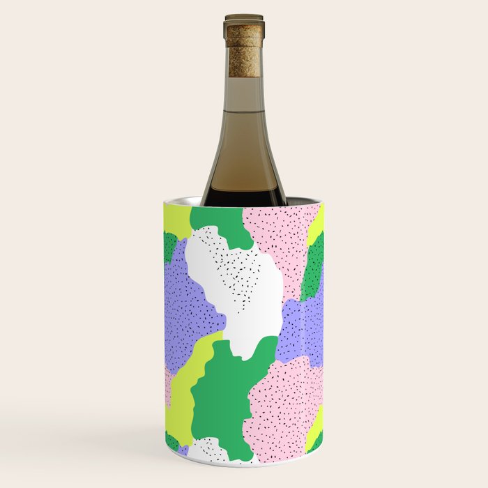 Abstract colorful retro 90s art pattern Wine Chiller Gallery Image 1