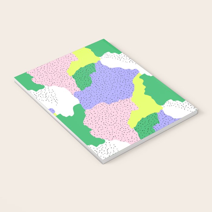 Abstract colorful retro 90s art pattern Notebook Gallery Image 3