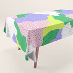 Abstract colorful retro 90s art pattern Tablecloth Gallery Image 1