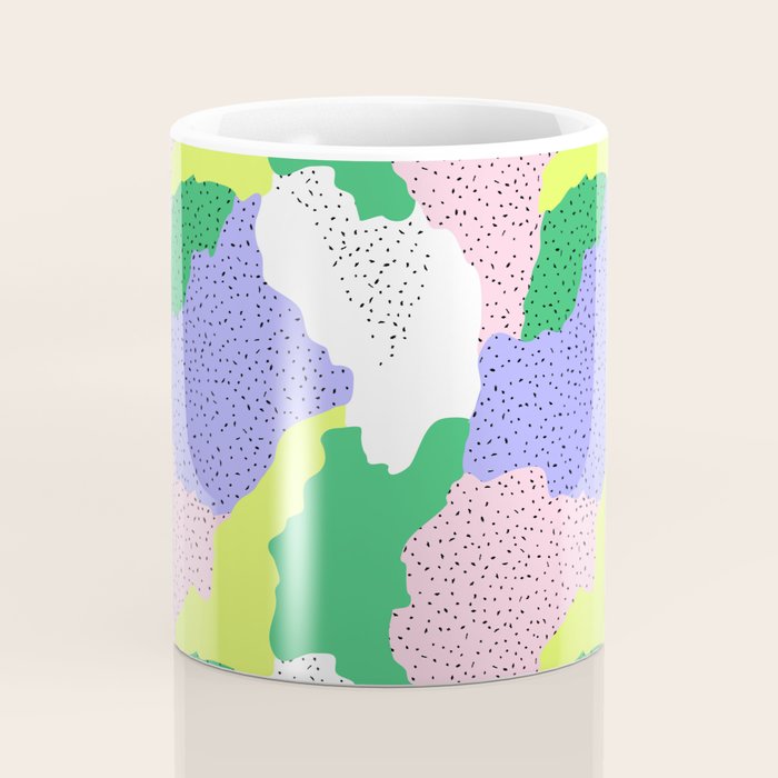 Abstract colorful retro 90s art pattern Coffee Mug Gallery Image 4