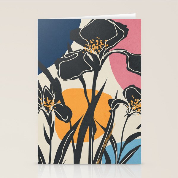 Modern Iris Abstraction Stationery Card Gallery Image 2