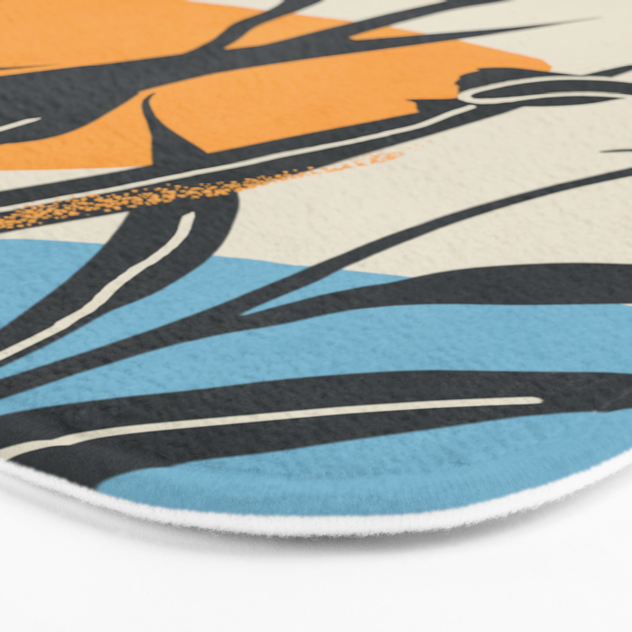 Modern Iris Abstraction Bath Mat Gallery Image 3