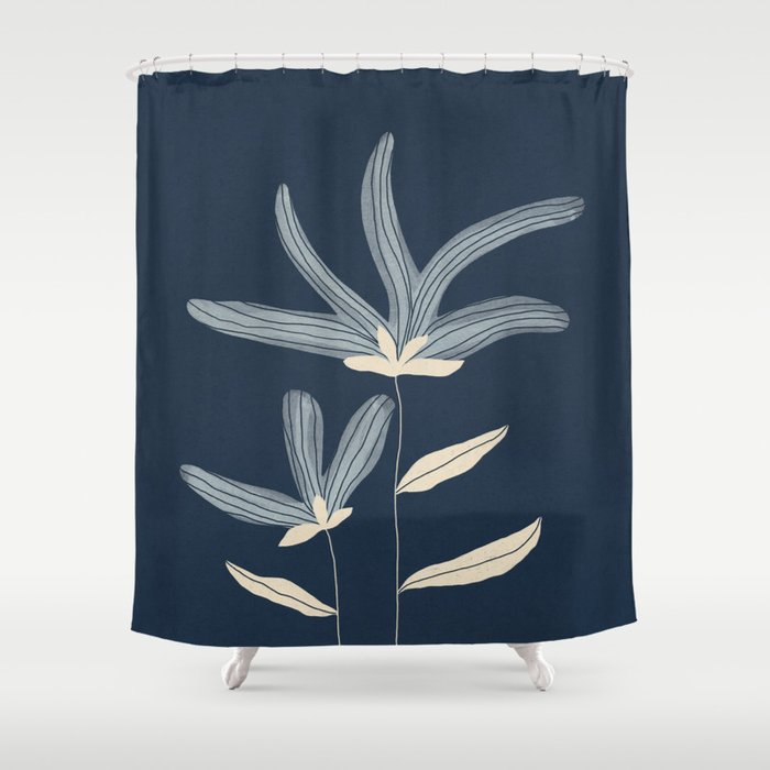 Two Flowers Shower Curtain Gallery Image 1